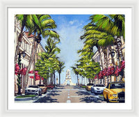Worth Avenue - Palm Beach Florida - Framed Print