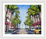 Worth Avenue - Palm Beach Florida - Framed Print