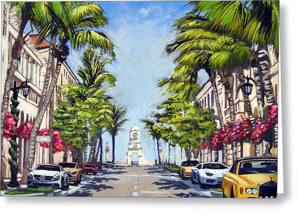 Worth Avenue - Palm Beach Florida - Greeting Card