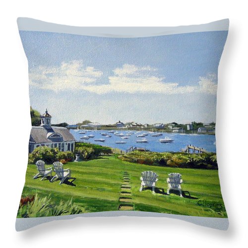 Wychmere Harbor Harwich Port Massachusetts Cape Cod Massachusetts - Throw Pillow